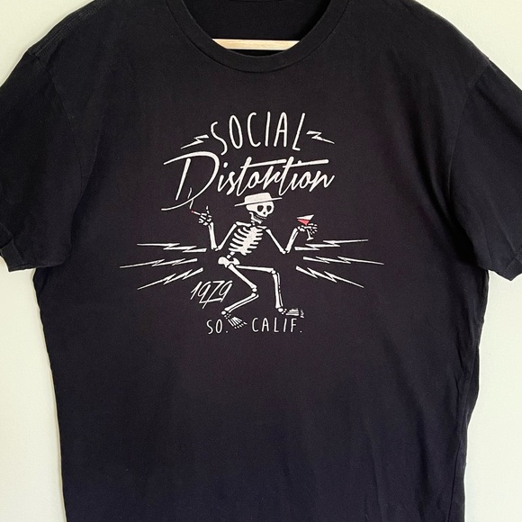 Social Distortion Electric Skelly Graphic Black Concert T Shirt Adult Large - Picture 4 of 10